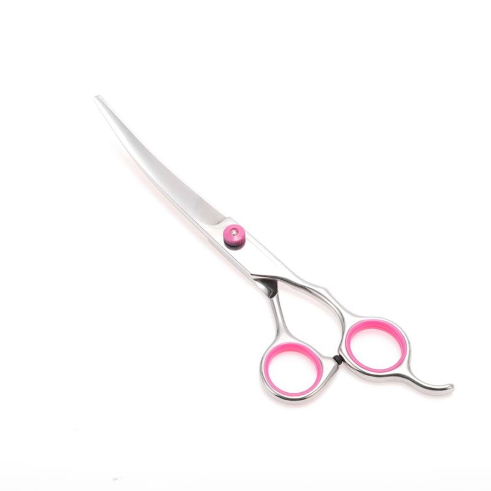 Dog Scissors 6.5 Inches Silver Tone Pink